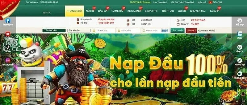 Nền tảng chơi game giải trí trực tuyến có giao diện đẹp